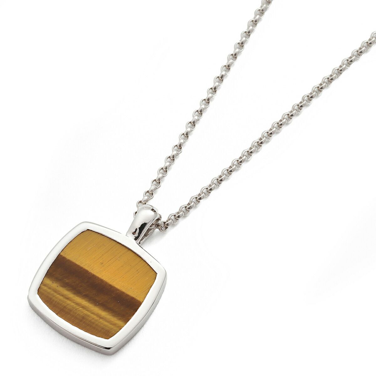 新品 トムウッド TOMWOOD ネックレス Pendant Tiger Eye シルバー 21.5  