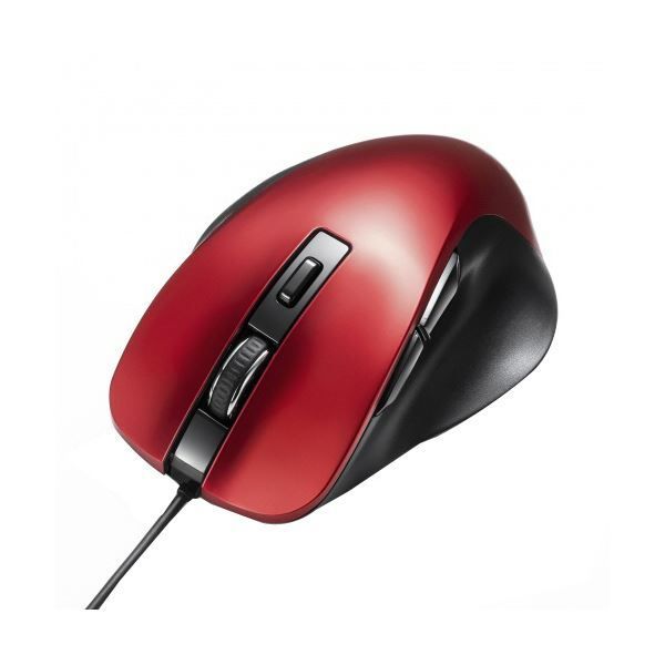 まとめ サンワサプライ有線ブルーLEDマウス 5ボタン レッド MA-YB518R 1個 ×3セット