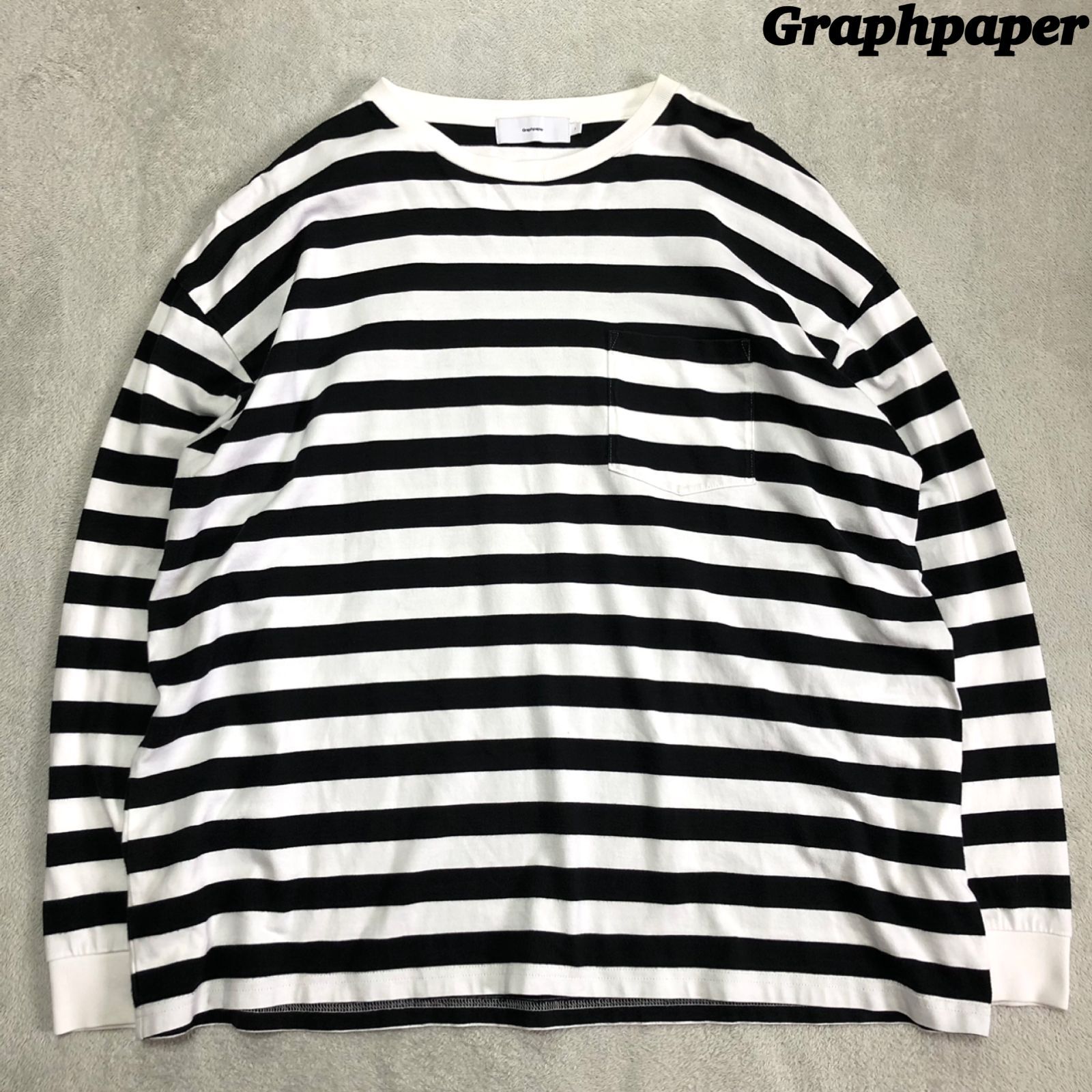 Graphpaper Border L/S Pocket Tee ロングスリーブTシャツ 長袖 