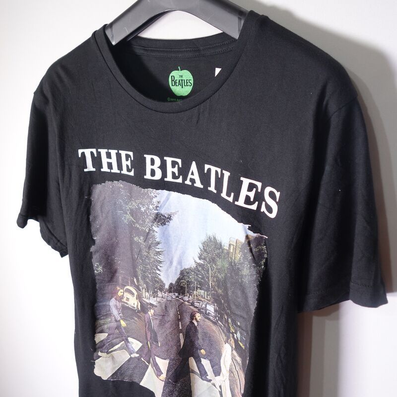 ビートルズ バンドTシャツ 半袖 メンズ M クルーネック バンT 古着