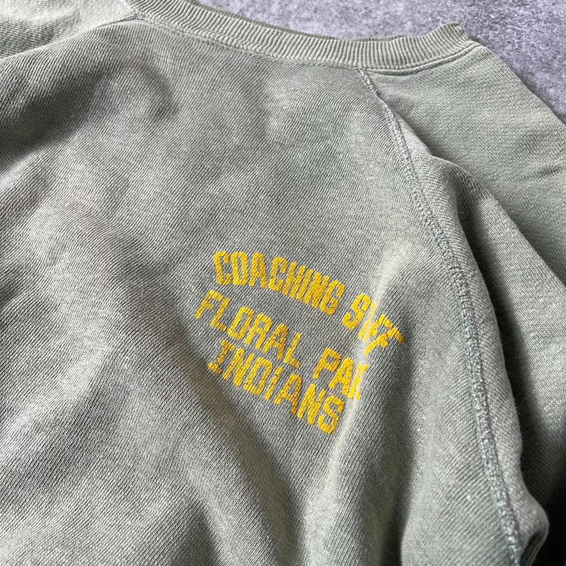 60s 50s vintage ラグランスウェット フロッキープリント 60's VINTAGE