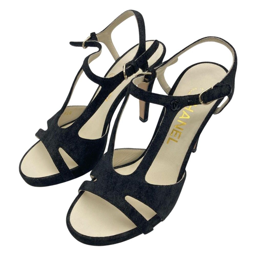 シャネル CHANEL ココマーク バックストラップ ヒール サンダル