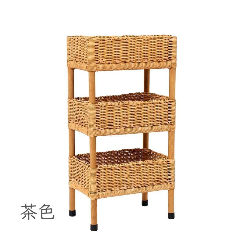 ラタン 籐 ワゴン 棚 3段 籠 W55cm D39.5cm H85.5cm ラタン 籐 ワゴン 棚 3段 籠 W55cm D39.5cm H85.5cm - メルカリ
