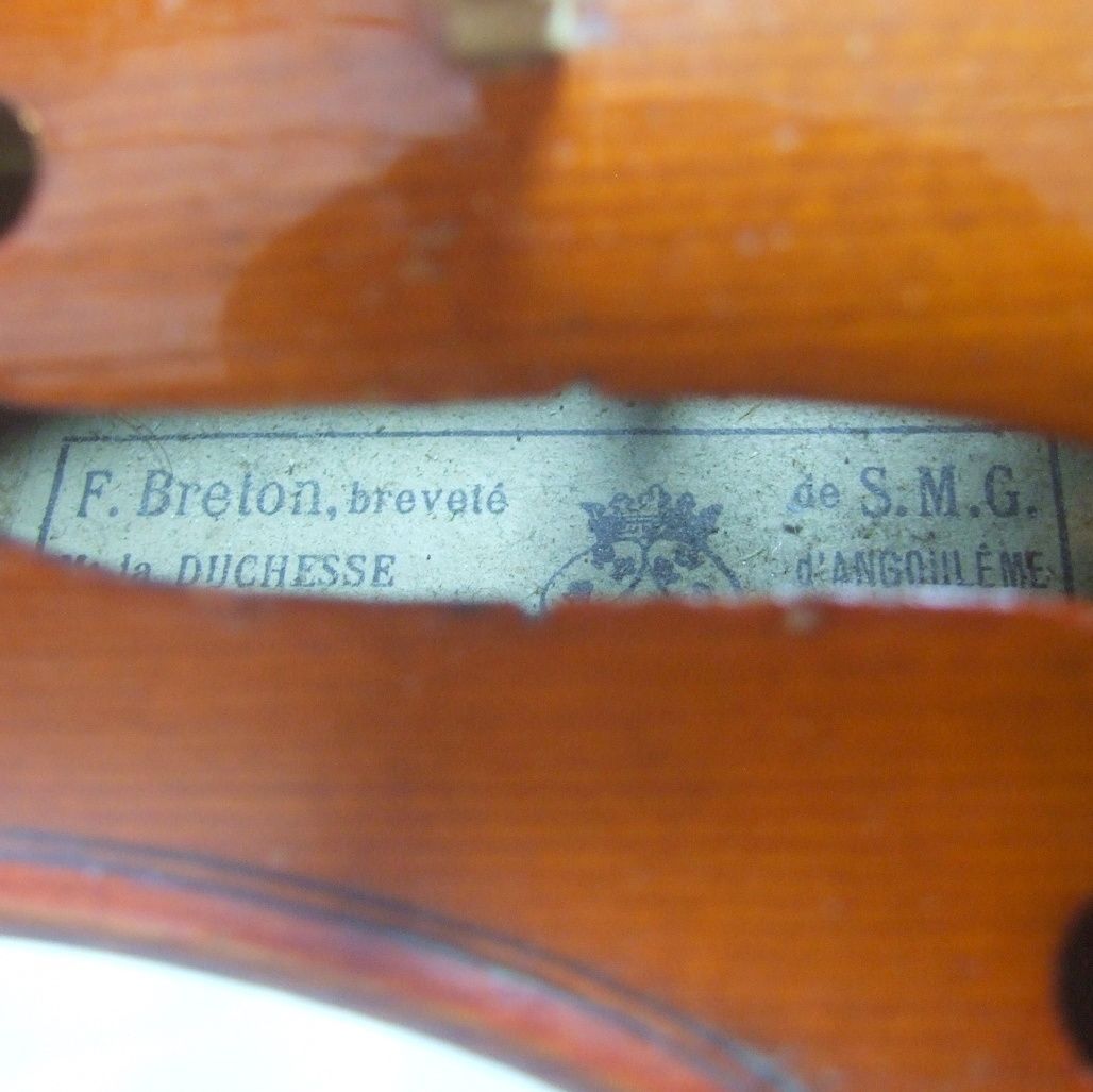 希少】 F.BRETON BREVETE ブルトン de S.M.G. バイオリン 4/4 フランス