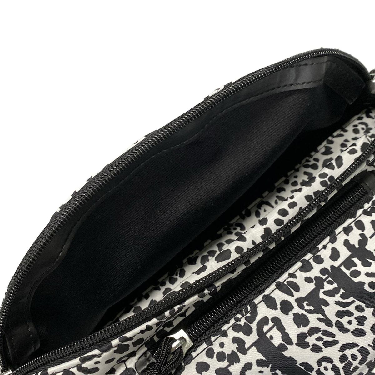 VALENTINOGARAVANI バレンチノガラバーニ ウエストポーチ VLTNロゴ 黒×白 豹柄 DECORATOM_COM_BR