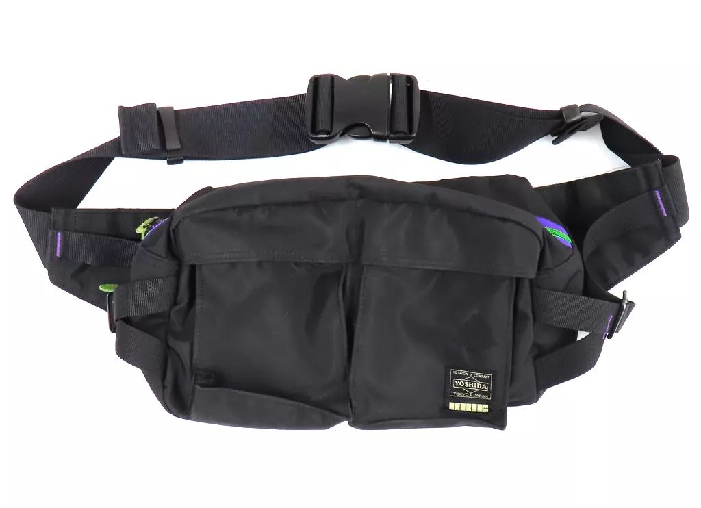 バッグ ロゴ ブラック コラボウエストバッグ ウエストポーチ PORTER×MUG×RADIO EVA