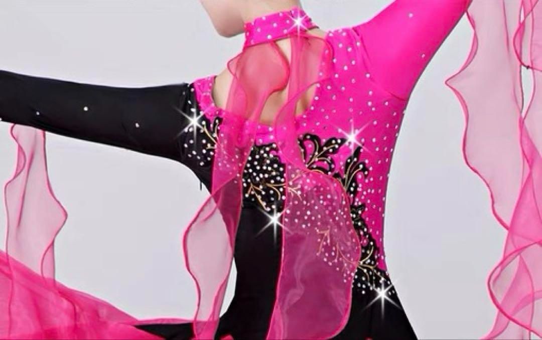 新品 社交ダンス衣装 パーティードレス レッスン着 高級仕様