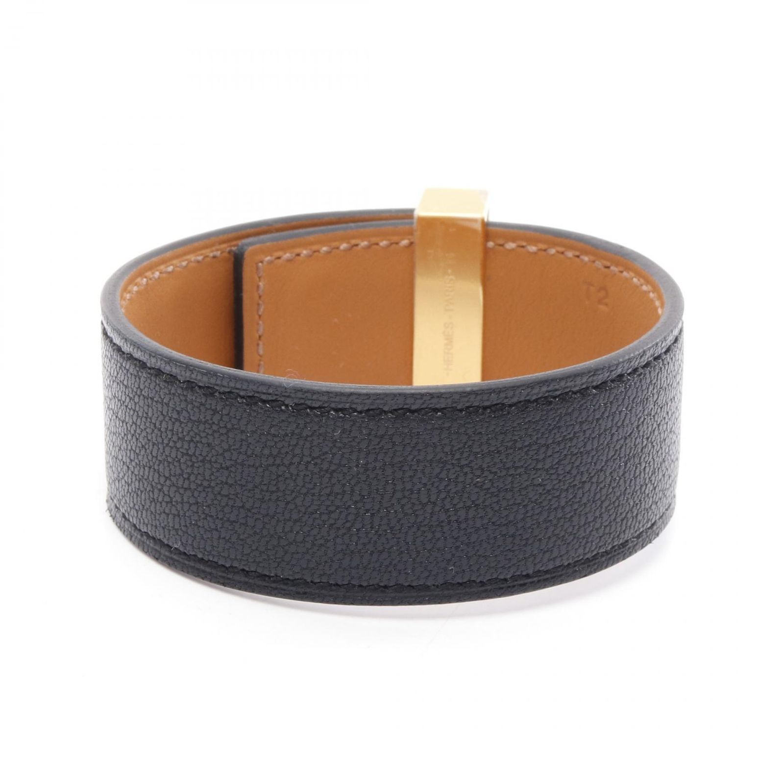 エルメス HERMES バングル コリエドシアン24 ブラック/ゴールド GP