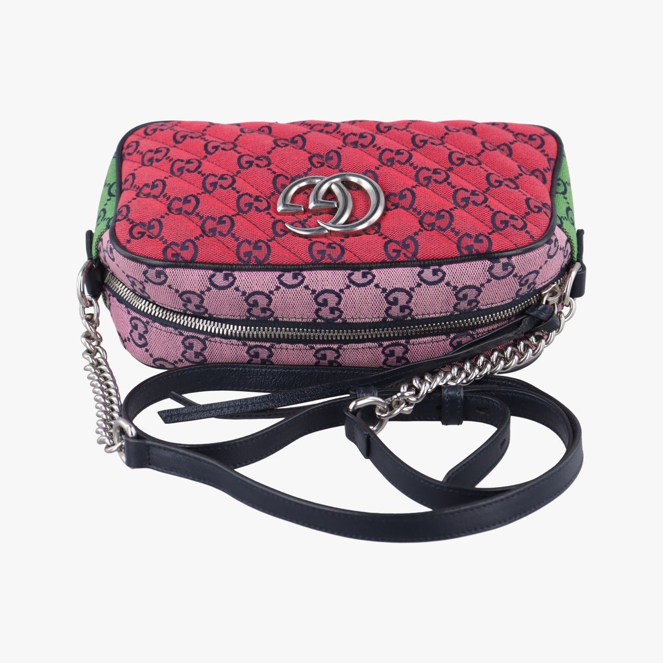 グッチGucciGGマーモントレッド×ピンク×グリーンキャンバス447632C034487043