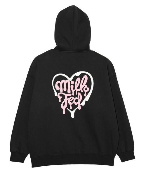 スウェット パーカー ミルクフェド MILKFED MELTY HEART ZIP UP HOODIE