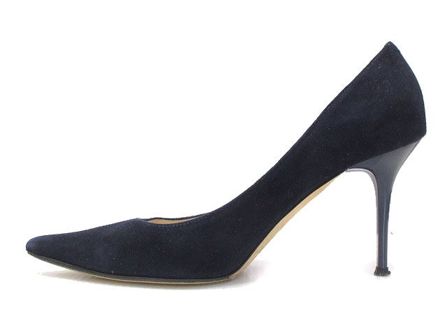 極美品 JIMMY CHOO パンプス スターパンチング ネイビー スエード JIMMY CHOO ジミーチュウ パンプス 23.5cm ネイビー ハイヒール