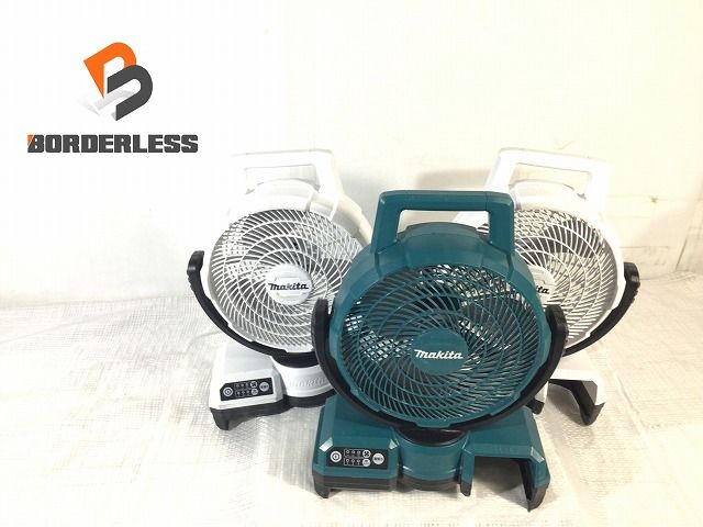 3点セット makita マキタ 14.4V|18V 充電式ファン CF203D 白|ホワイト 2台 青|ブルー 1台 本体のみ 105170