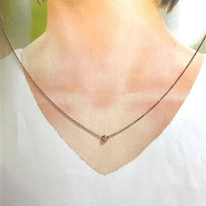 中古特価】 カルティエ Cartier ダムールLM ネックレス 750 PG