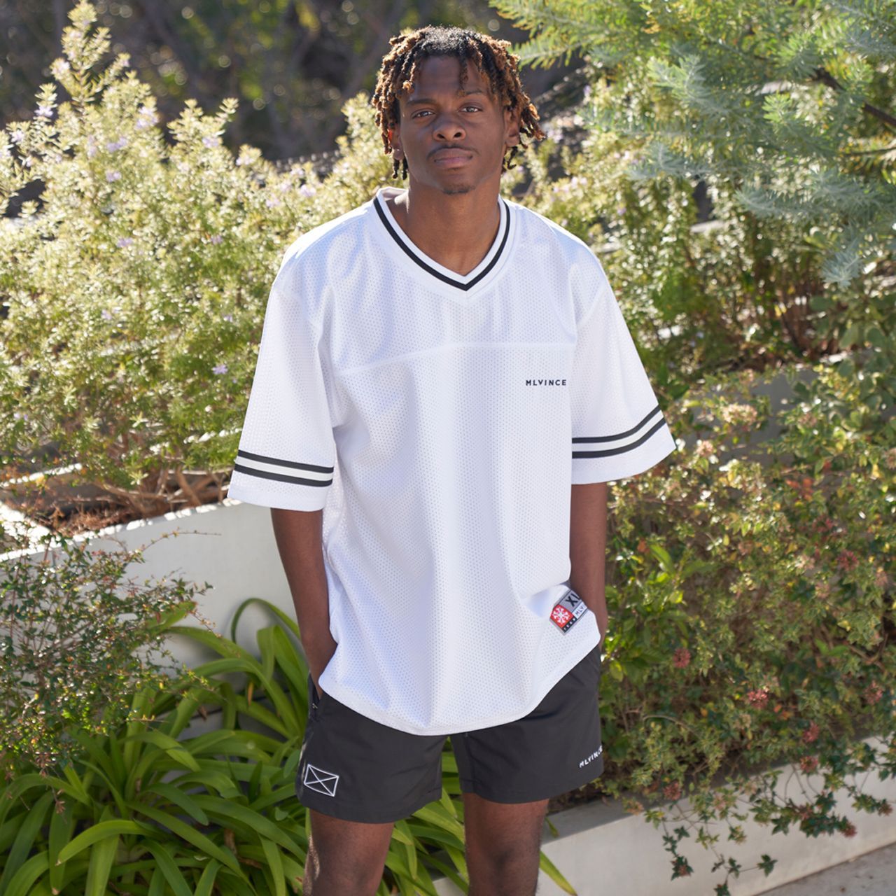 MLVINCE フットボールシャツ　白　L 新品未開封 MLVINCE メルヴィンス S/S FOOTBALL SHIRT WHITE 半袖 メッシュ