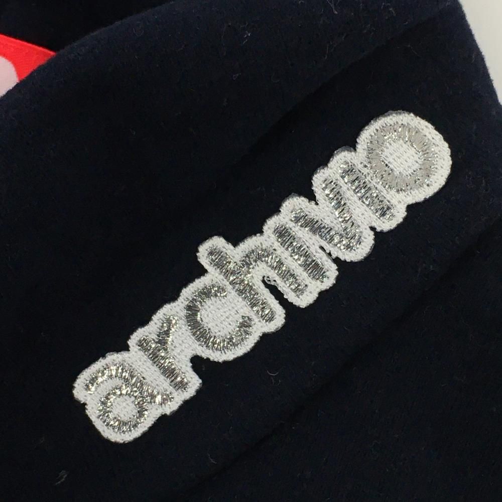 アルチビオ ハイネックベスト ネイビー×ピンク×白 ラメプリント