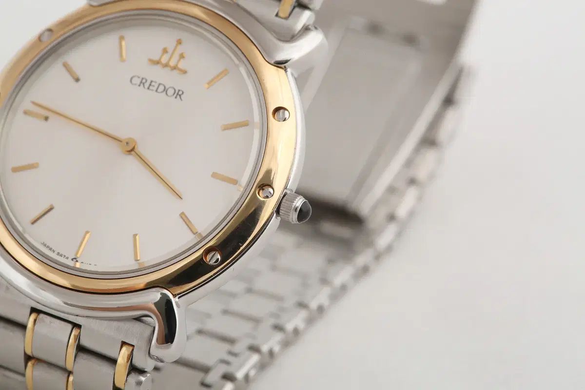 SEIKO(セイコー) クレドール 18K ゴールド ベゼル クォーツ 5A74 ー