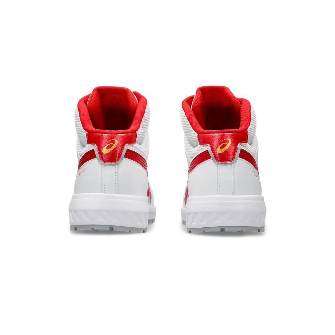 ASICS ホワイト/レッド 安全靴　CP-218 ウィンジョブ アシックス asics 安全靴 作業靴 CP218 ハイカット