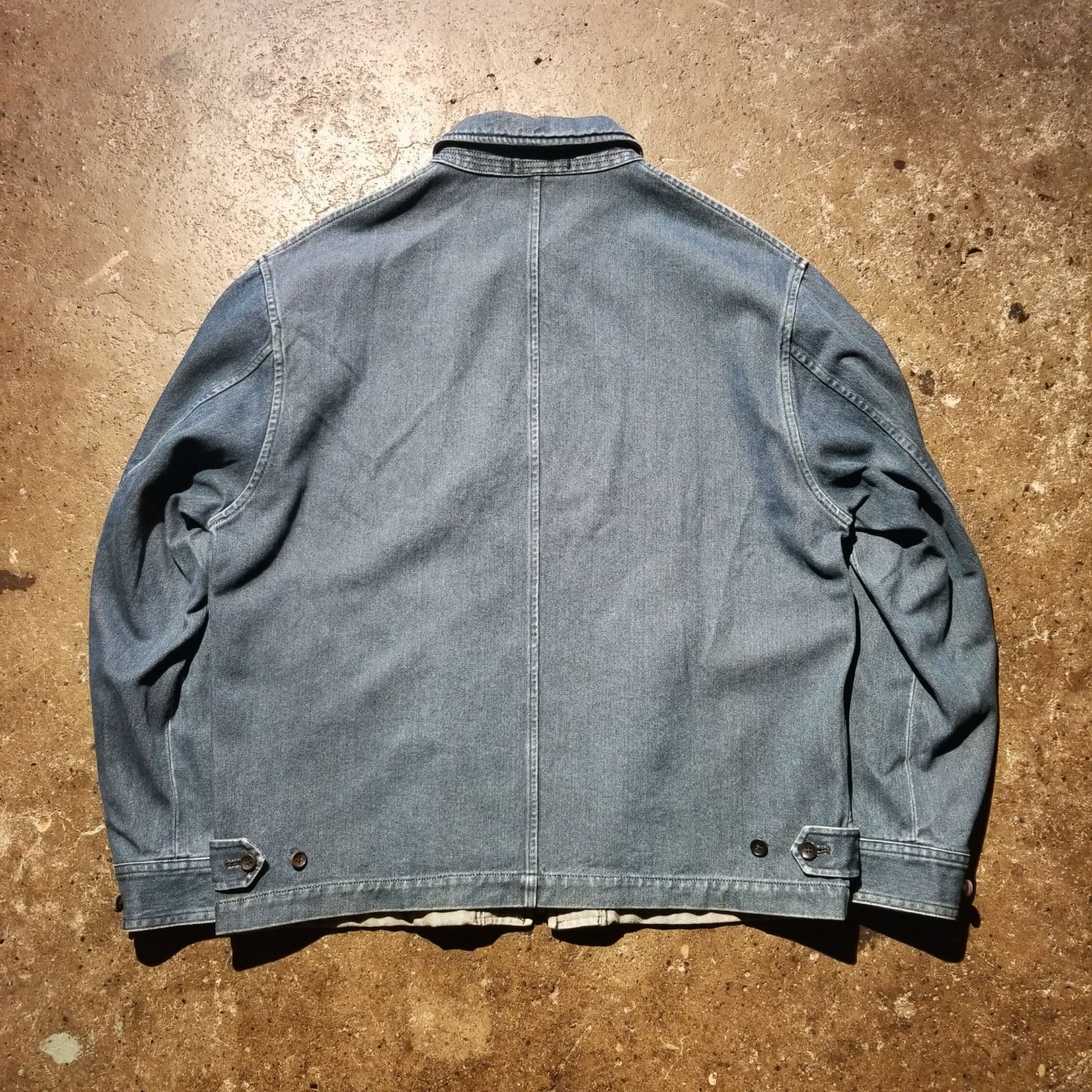 1992ss コムデギャルソンオムプリュス　デニム　ブルゾン　リバーシブル COMME des GARCONS HOMME PLUS 92ss 前身頃切替ジップアップデニム