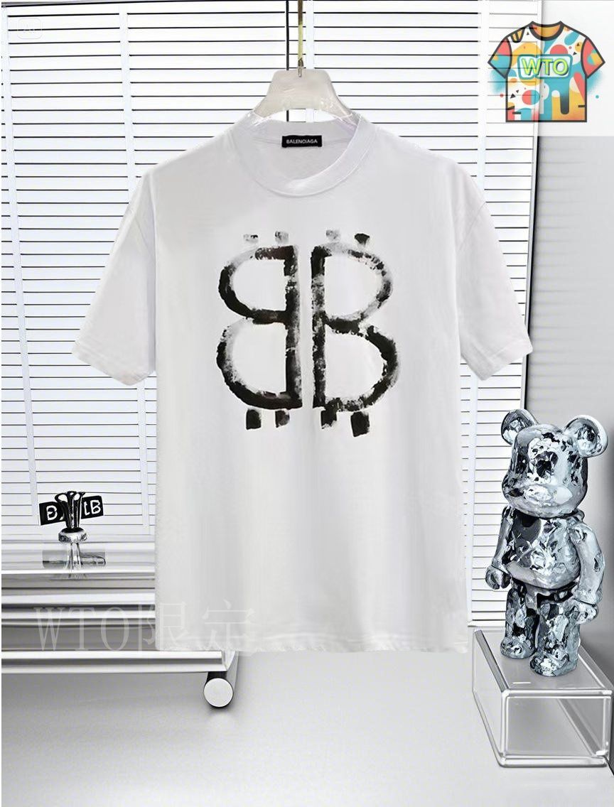バレンシアガ Tシャツ 今日特価】Balenciaga バレンシアガ 25SS 刺繍文字 T シャツ-1