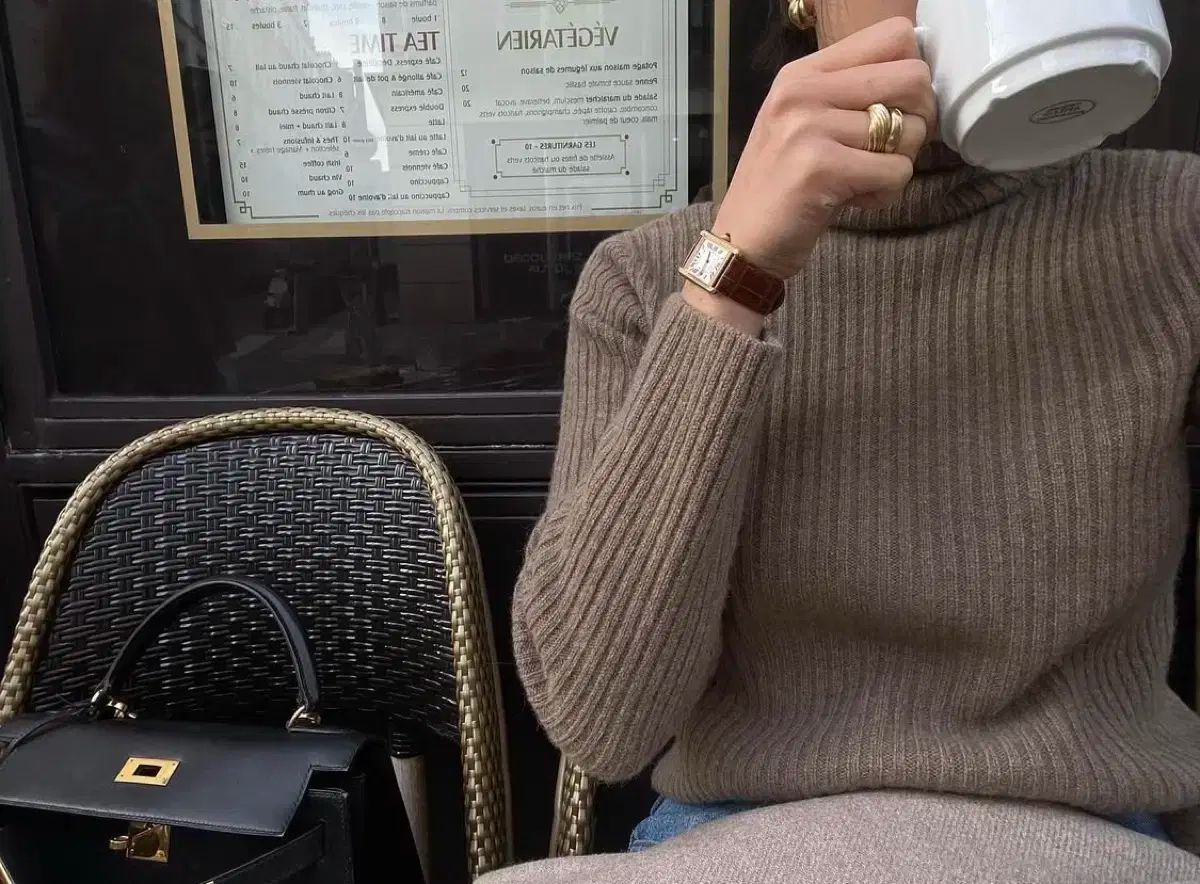 ORE オア ベイビーアルパカ ホールガーメント タートルネック ブラック