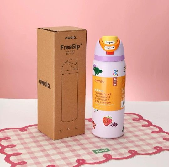 新品 OWALA 水筒 限定品 ストロー内蔵 漏れ防止 真空断熱 24oz