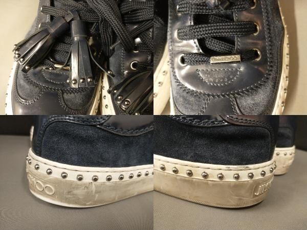 JIMMY CHOO スニーカー 汚れ、擦れ有り ネイビー ジミーチュウ