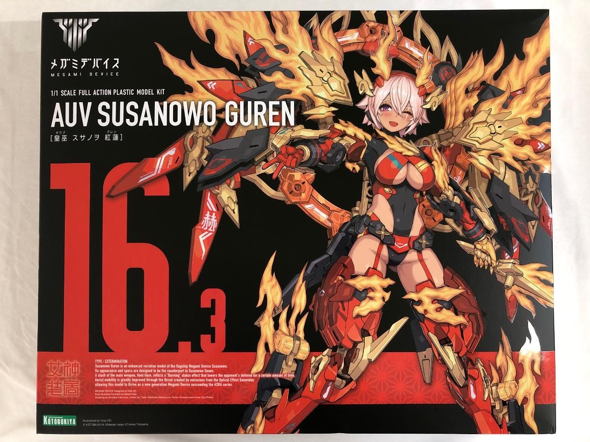 【新品】メガミデバイス　皇巫　スサノヲ　紅蓮　オウブ　スサノヲ　グレン 皇巫 スサノヲ 紅蓮: プラモデル｜コトブキヤオンラインショップ