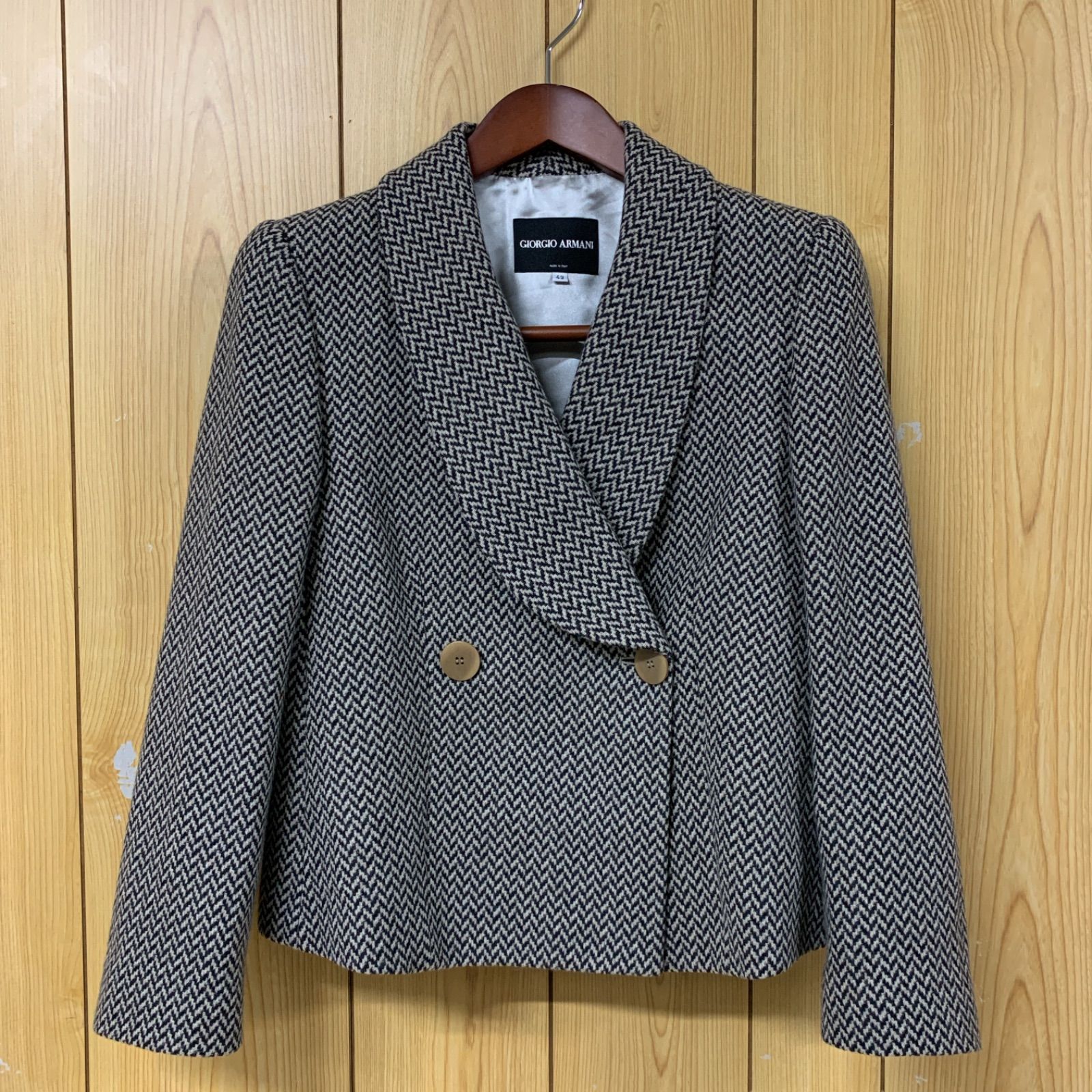 ジョルジオアルマーニ/ARMANI/カシミヤ混ダブルブレストスーツ 