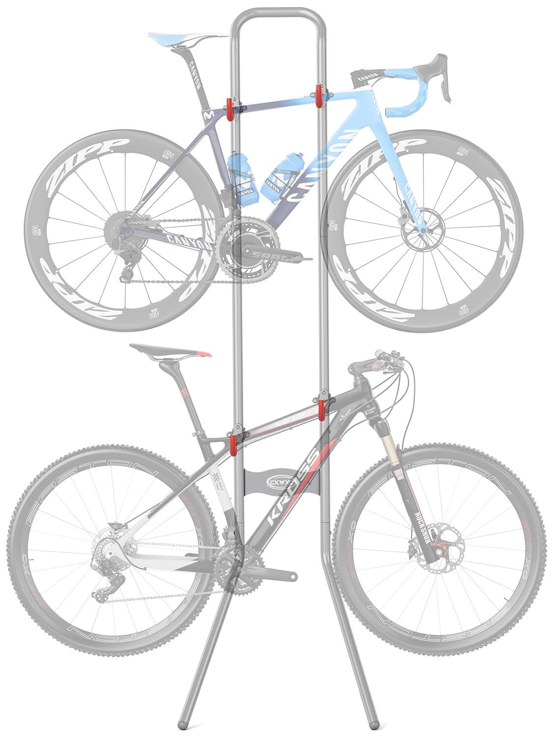 Color 2台用 CXWXC 自転車 スタンド 2台用 ディスプレイスタンド 壁立てかけ式 上下2段型 収納 展示スタンド TY-GJ002