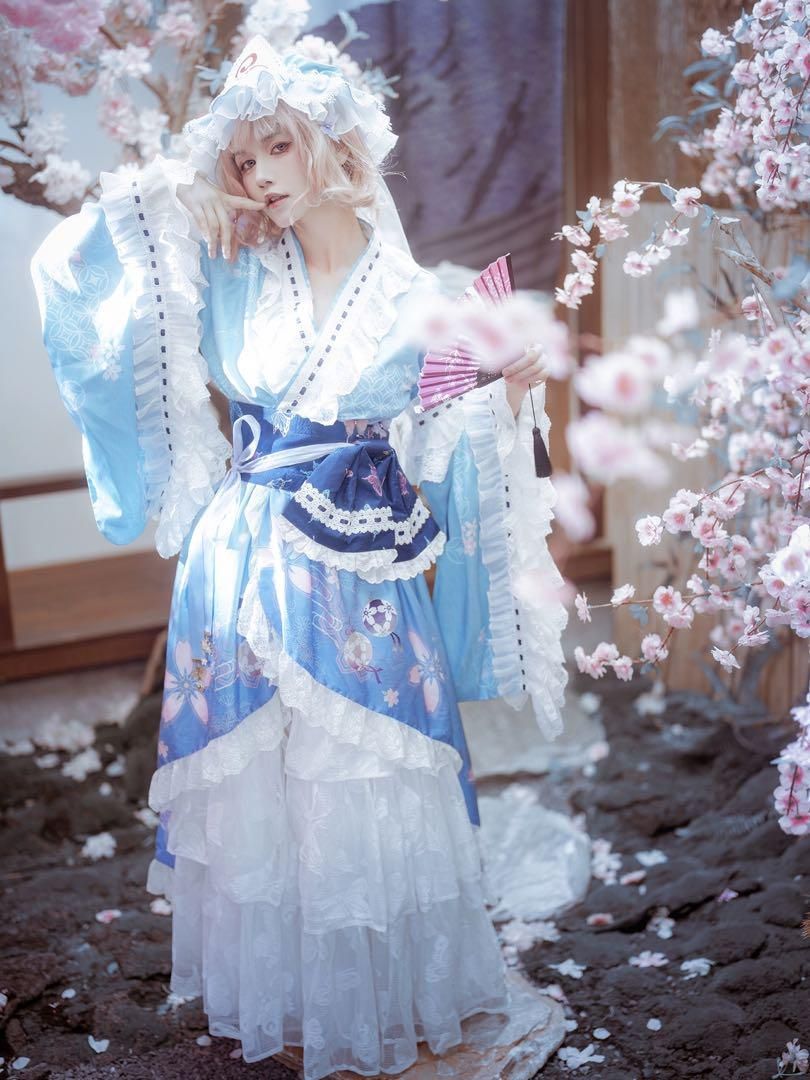 東方Project 魂魄妖夢 コスプレ 衣装 西行寺幽々子※ウィッグ 靴追加可