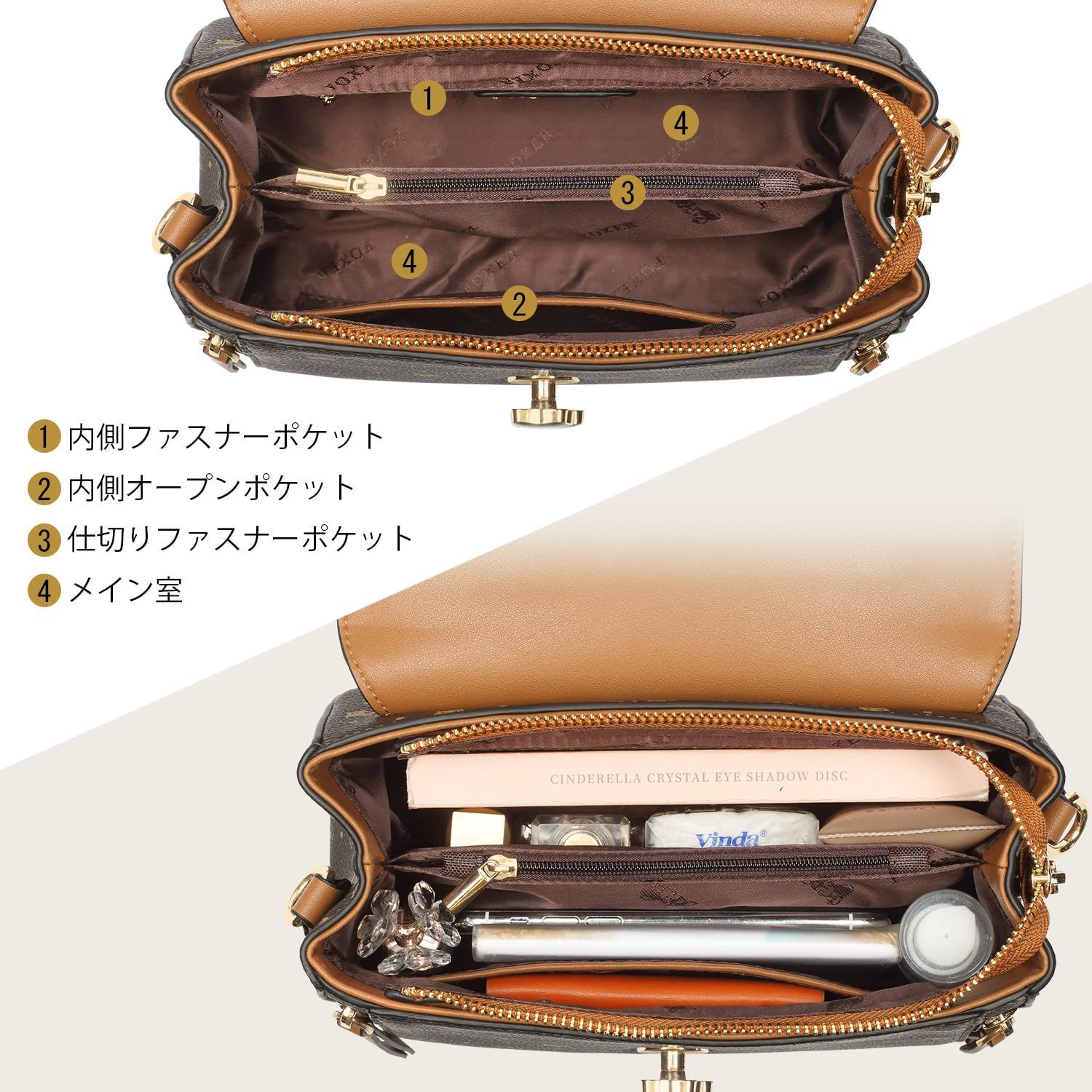  数量 PVC小さめカバン 女性ハンドバッグ 肩掛け 斜めがけ おしゃれ レディース ミニバッグ ショルダーバッグ かわいい FOXLOVER コンパクト ハンドバッグ バッグ