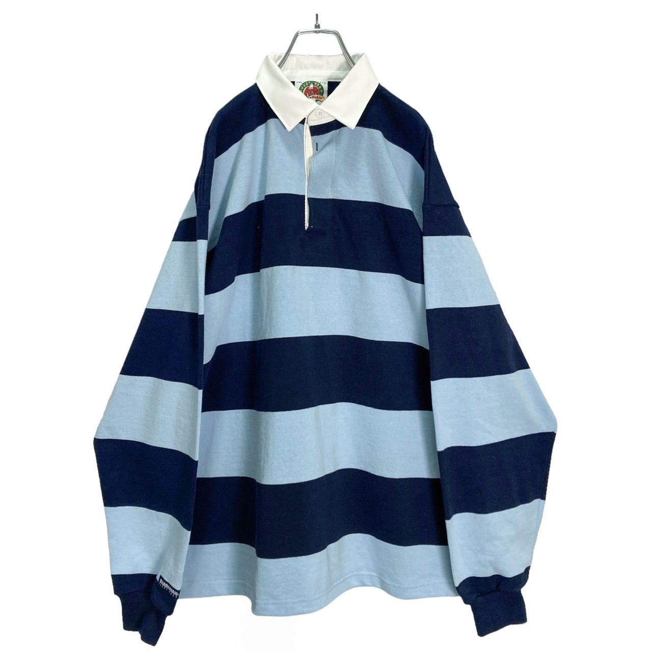 90s BARBARIAN L/S border rugger shirt DEAD STOCK