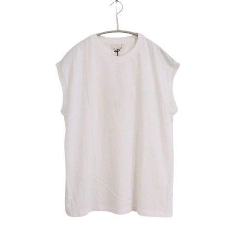 AURALEE◆ノースリーブカットソー/1/コットン/WHT/A00T06ST AURALEE(オーラリー) / ノースリーブカットソー/1/コットン/WHT