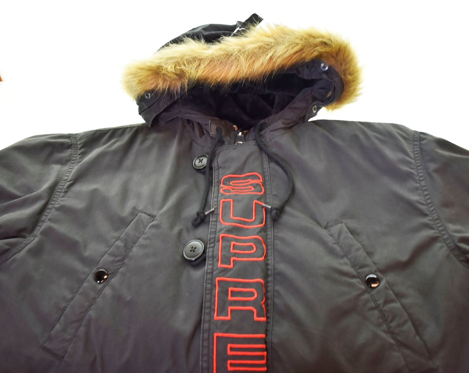 シュプリーム SUPREME 19AW Spellout N-3B Parka ロゴ 刺繍 N-3B 