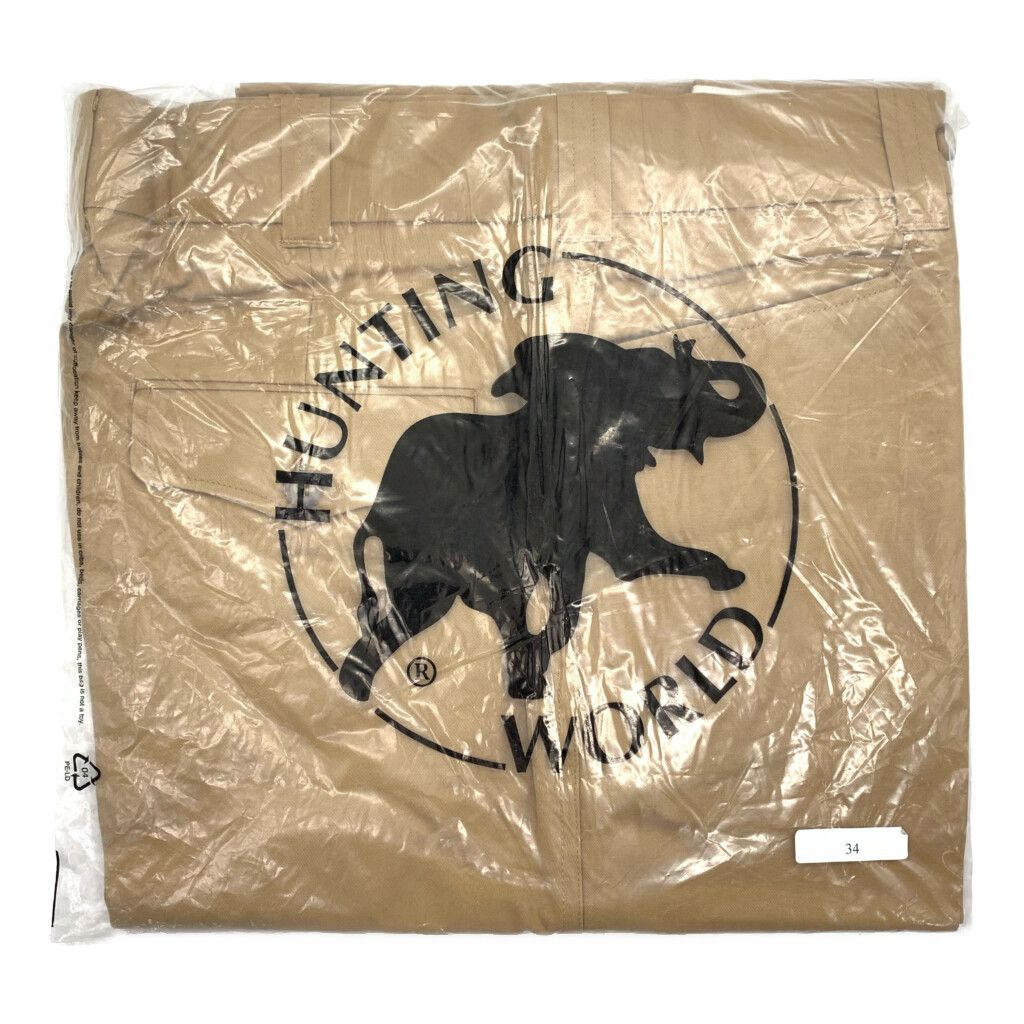 デッドストック 90年代 HUNTING WORLD ハンティングワールド コットンパンツ アウトドア ベージュ (メンズ W34) 中古 古着 T2897