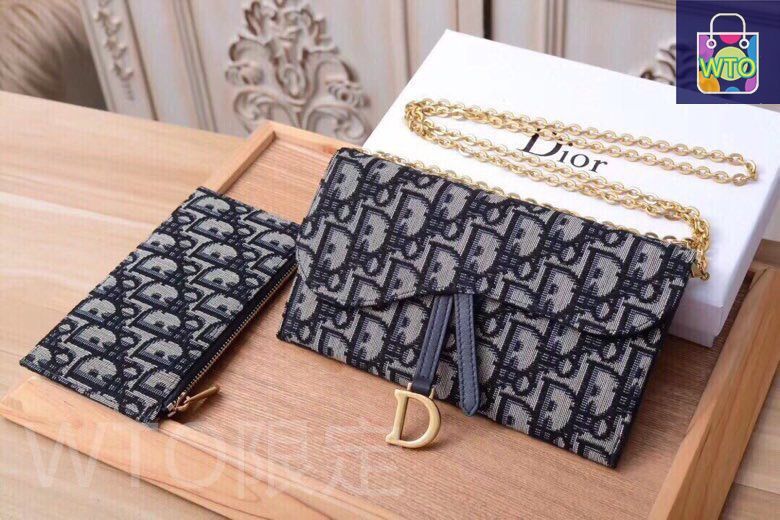 Diorの新作財布、財布、銀行カードバッグ、肩掛け可能[本日特価