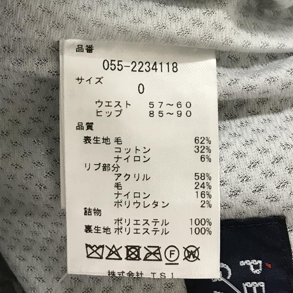 サステナブルな パーリーゲイツ ウールスカート グレー×白 ドット柄 裏地メッシュ ウエストゴム レディース 0 S ゴルフウェア PEARLY GATES