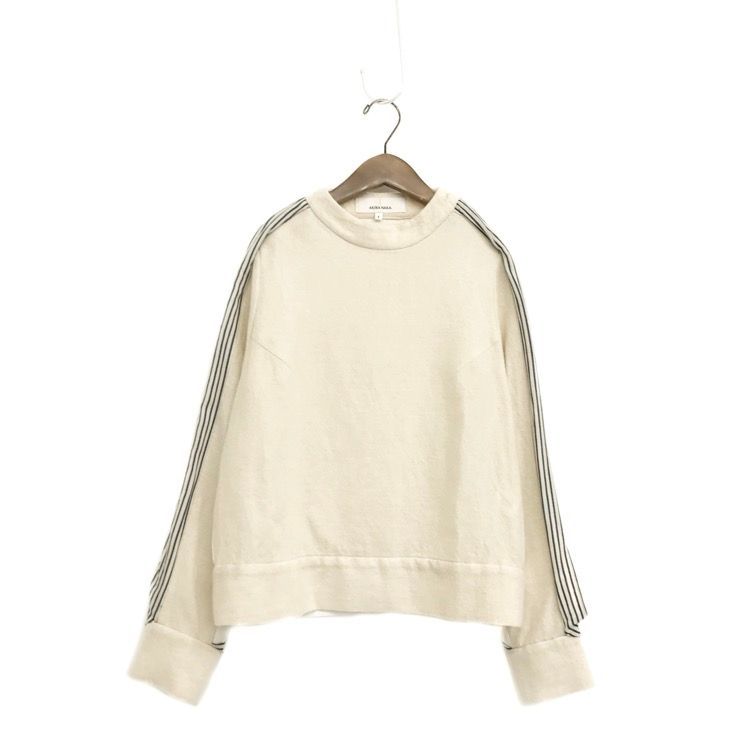 AKIRA NAKA アキラナカ Mana pullover ストライプドッキングブラウス