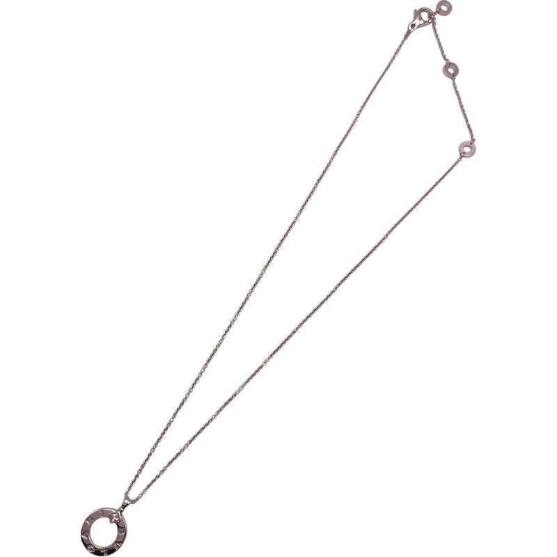 ブルガリ BVLGARI ブルガリブルガリ1PDダイヤネックレス ホワイト K18ホワイトゴールド ジュエリー