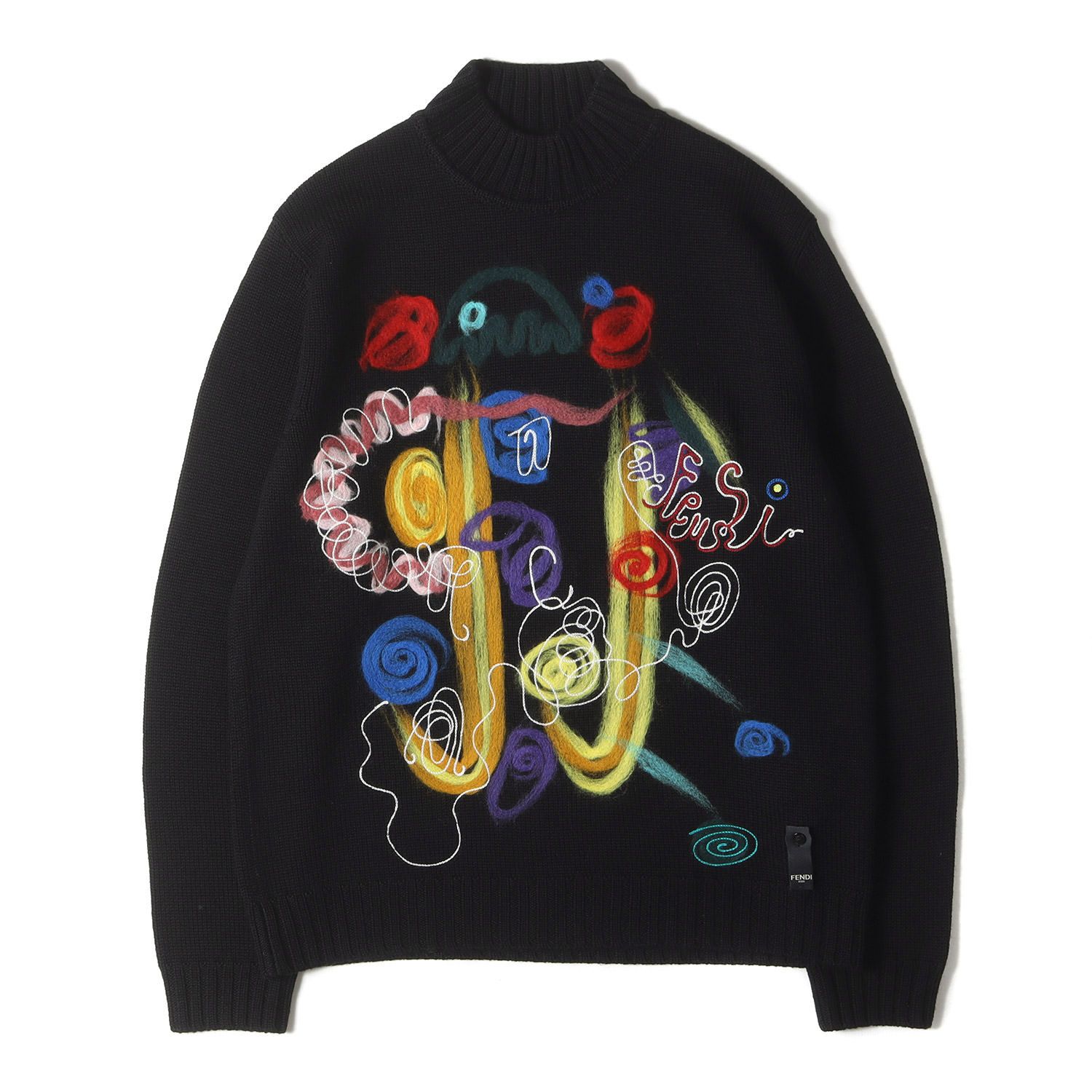 大人気☆FENDI☆フェンディ☆ニット☆プルオーバー☆ロゴ☆ズッカ☆ウール☆紺！ FENDI - FENDI ロゴ ウール プルオーバー ニットの通販 by CYCLE