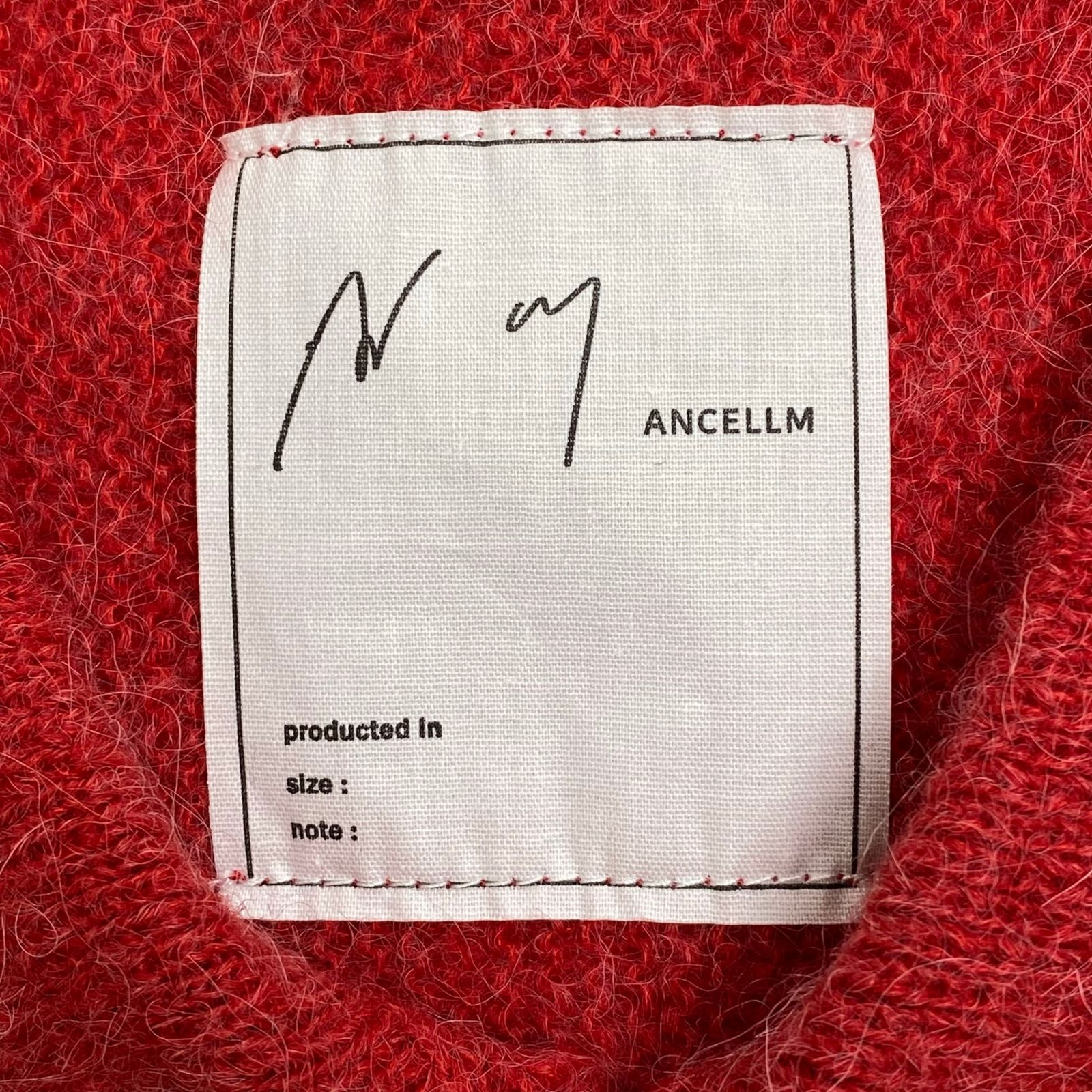 25AW ANCELLM KIMONO KNIT SHIRT RED サイズ2 2025AW】 ANCELLM (アンセルム) 