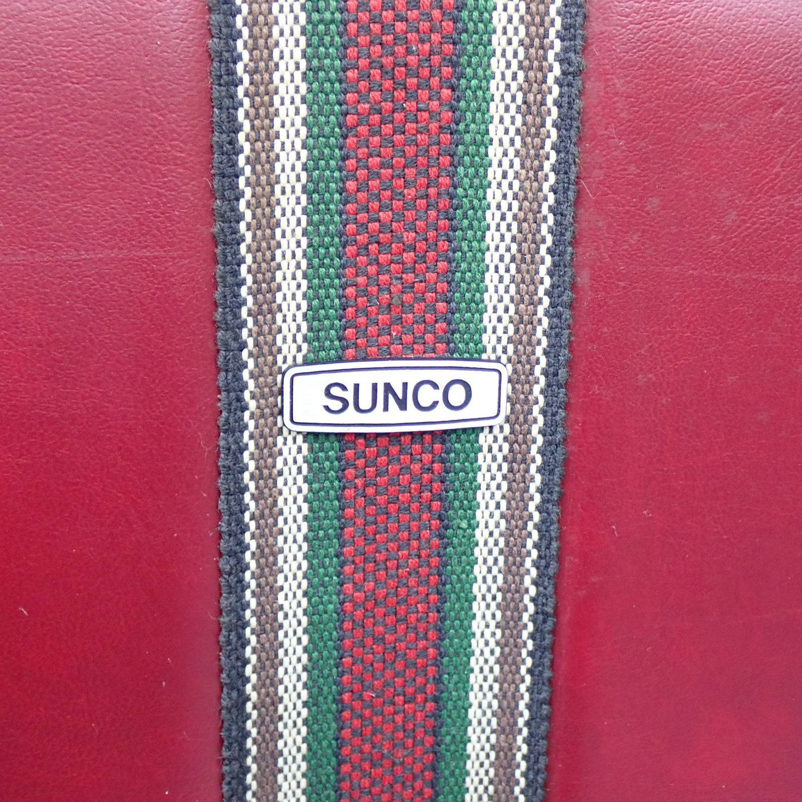 SUNCO サンコー スーツケース 旅行かばん 赤 レッド 昭和レトロ