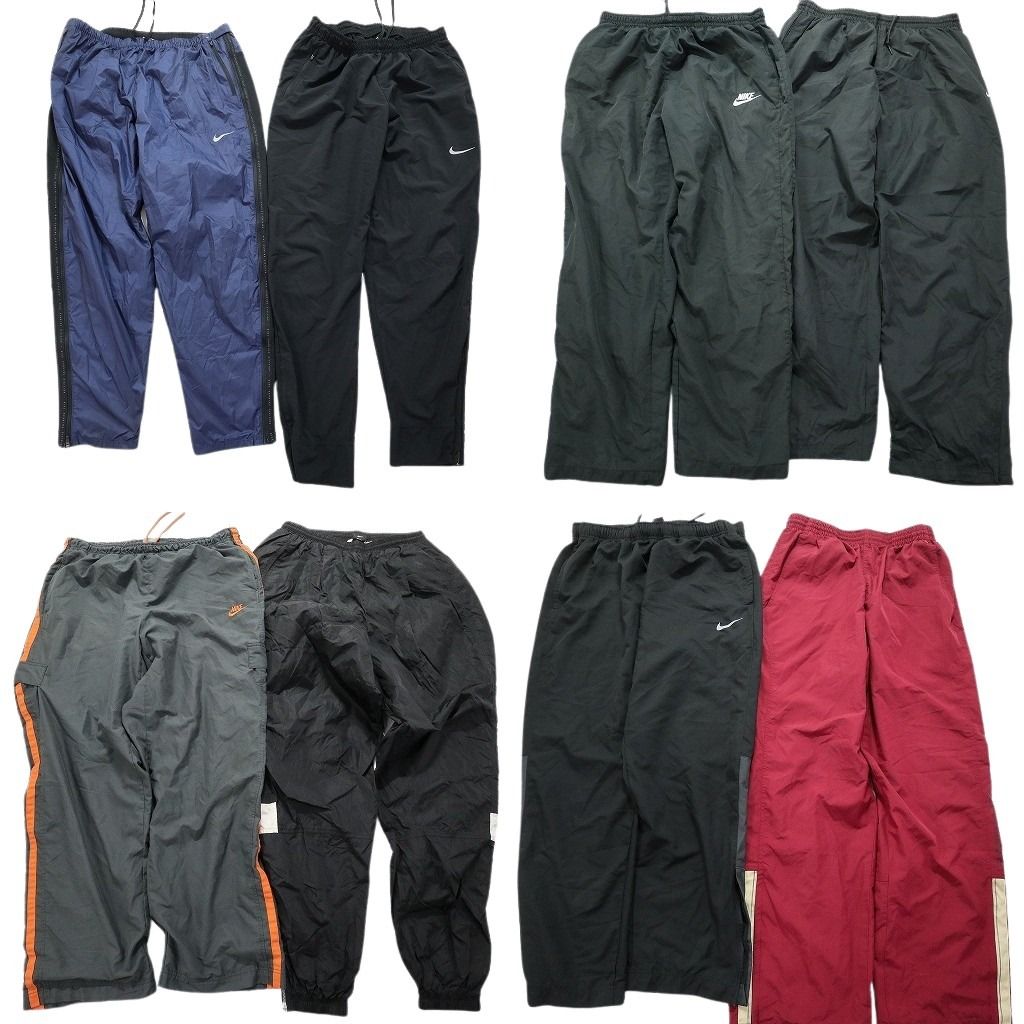 古着卸 まとめ売り ナイキ NIKE ウインドブレーカー パンツ 8枚セット メンズ 2XL トラックパンツ スウォッシュ 古着 NC0755