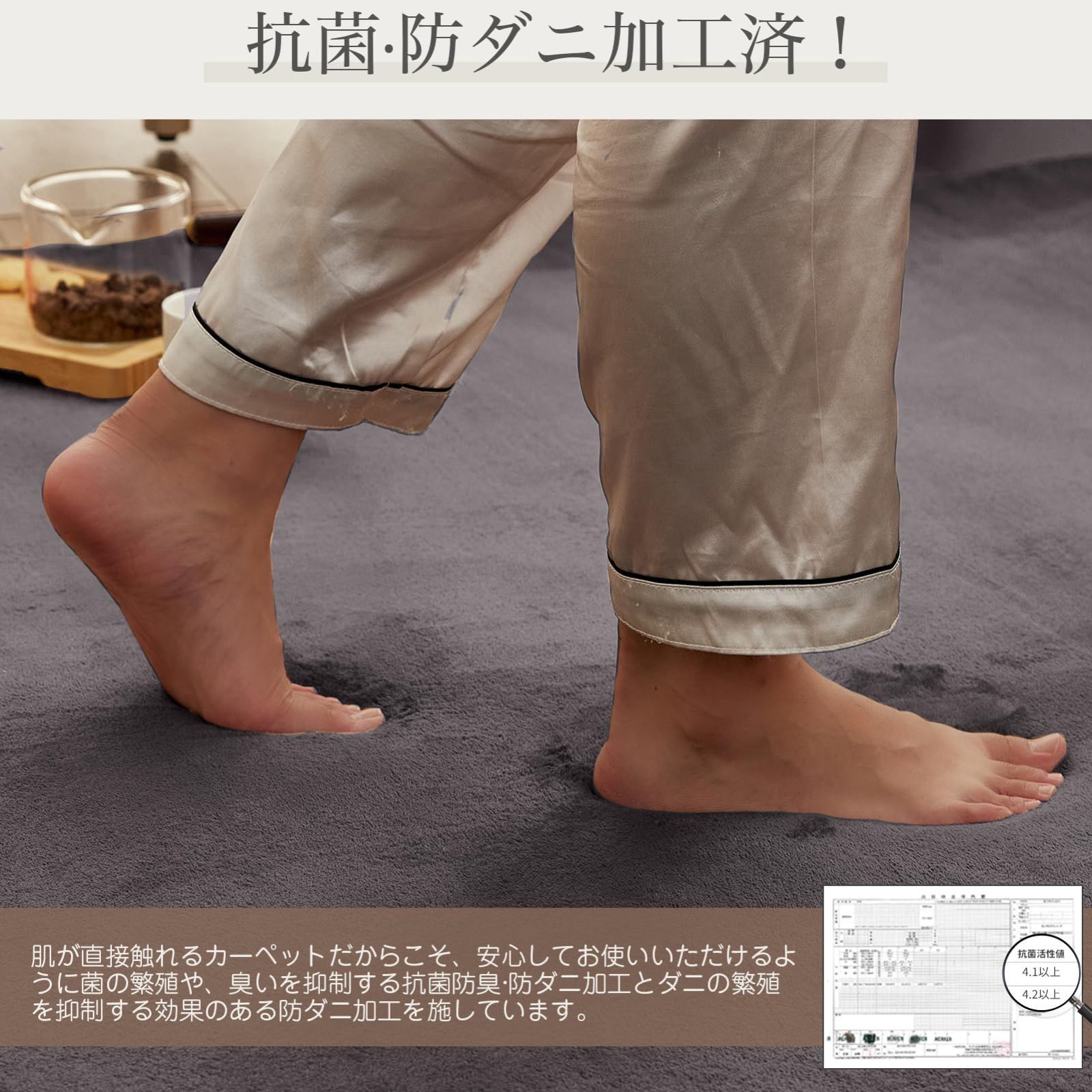 新着商品 カーペット ラグ 厚25mm 約3畳 厚手 Ingeroom ラグマット 防音 滑り止め付 抗菌 防臭 防ダニ 低ホルム ふわっと手触り高反発 VK 床暖房ホットカーペット対応 冬用 北欧 おしゃれ こたつ敷きマット 200×250cm ダークグ MARWIL-DEMENAGEMENTS_CH