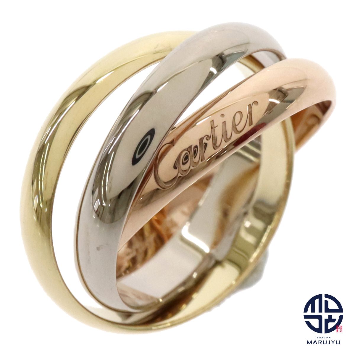 Cartier カルティエ トリニティ 750ゴールド 3連50号 K18 TRINITY（Cartier） カルティエ トリニティ リング 指輪 K18