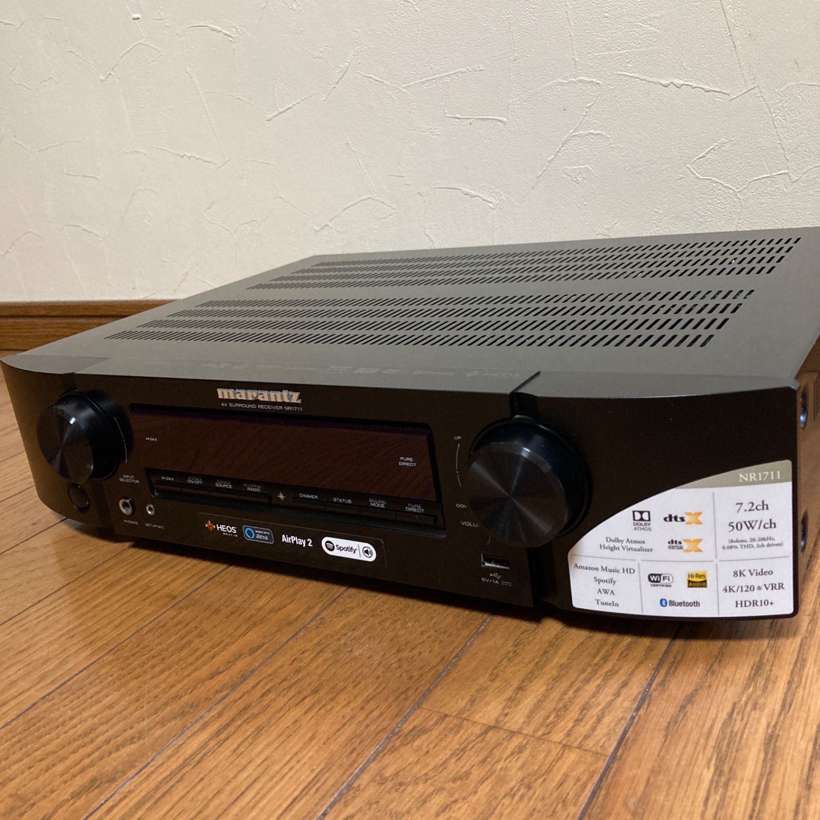 展示☆美品☆marantz マランツ NR1711/FN AVアンプ 8K対応/60p/MPEG-4/AAC/HDR10+/eARC AVサラウンドレシーバー/ブラック  - メルカリ