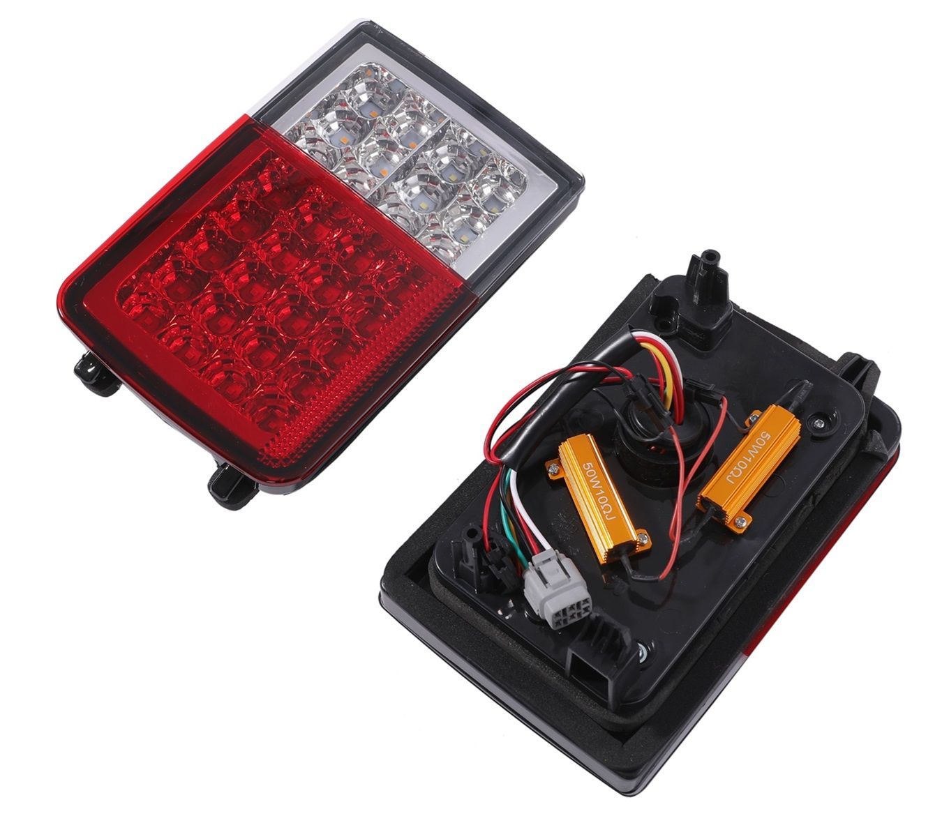 スズキ 用 32連 LED テールランプ ライト 左右セット レッド×クリアー 