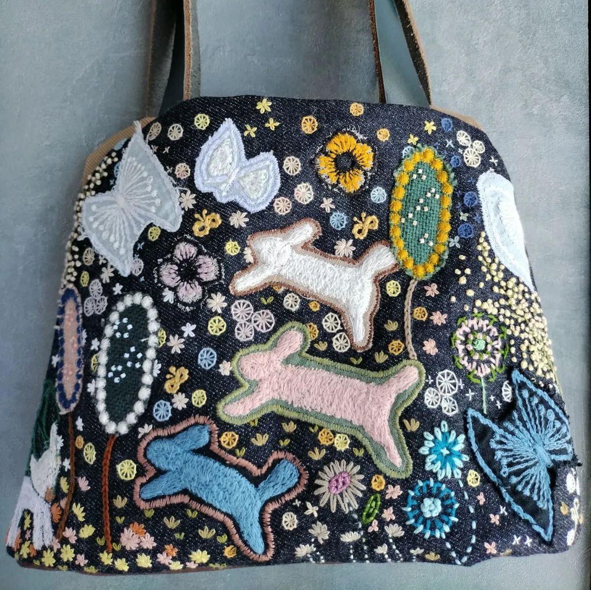 ミナペルホネン パッチワーク×foresttile トートバッグ ハンドメイド