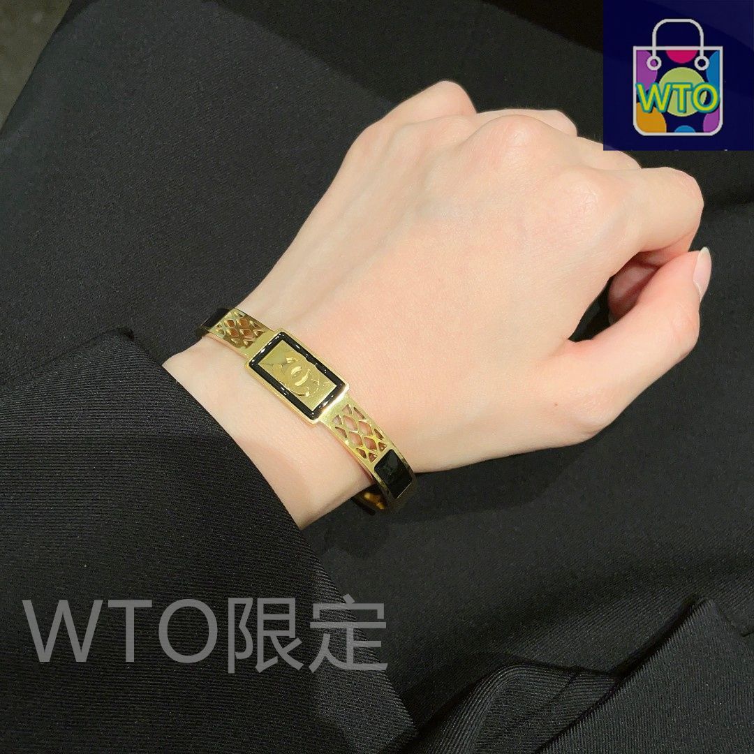 今日 CHANEL ダブル C オープンワーク ブレスレット ステンレス ハイグレード