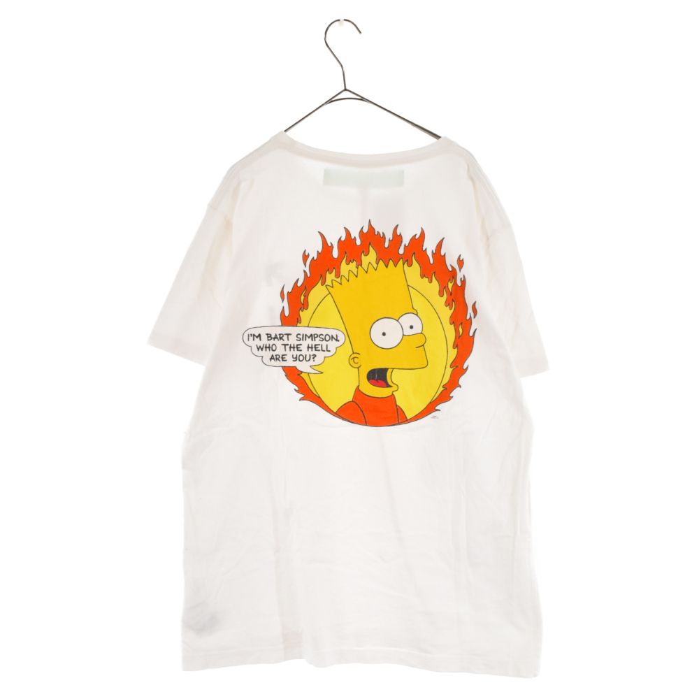 OFF-WHITE (オフホワイト) 19SS×The Simpsons Flame Bart Tee ザ シンプソンズ フレイムバート クルーネック 半袖Tシャツ OMAA027S19185035 ホワイト - メルカリ